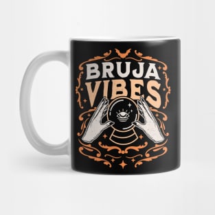 Bruja Vibes Mexican Witch Halloween Witchy Retro Vintage Mug